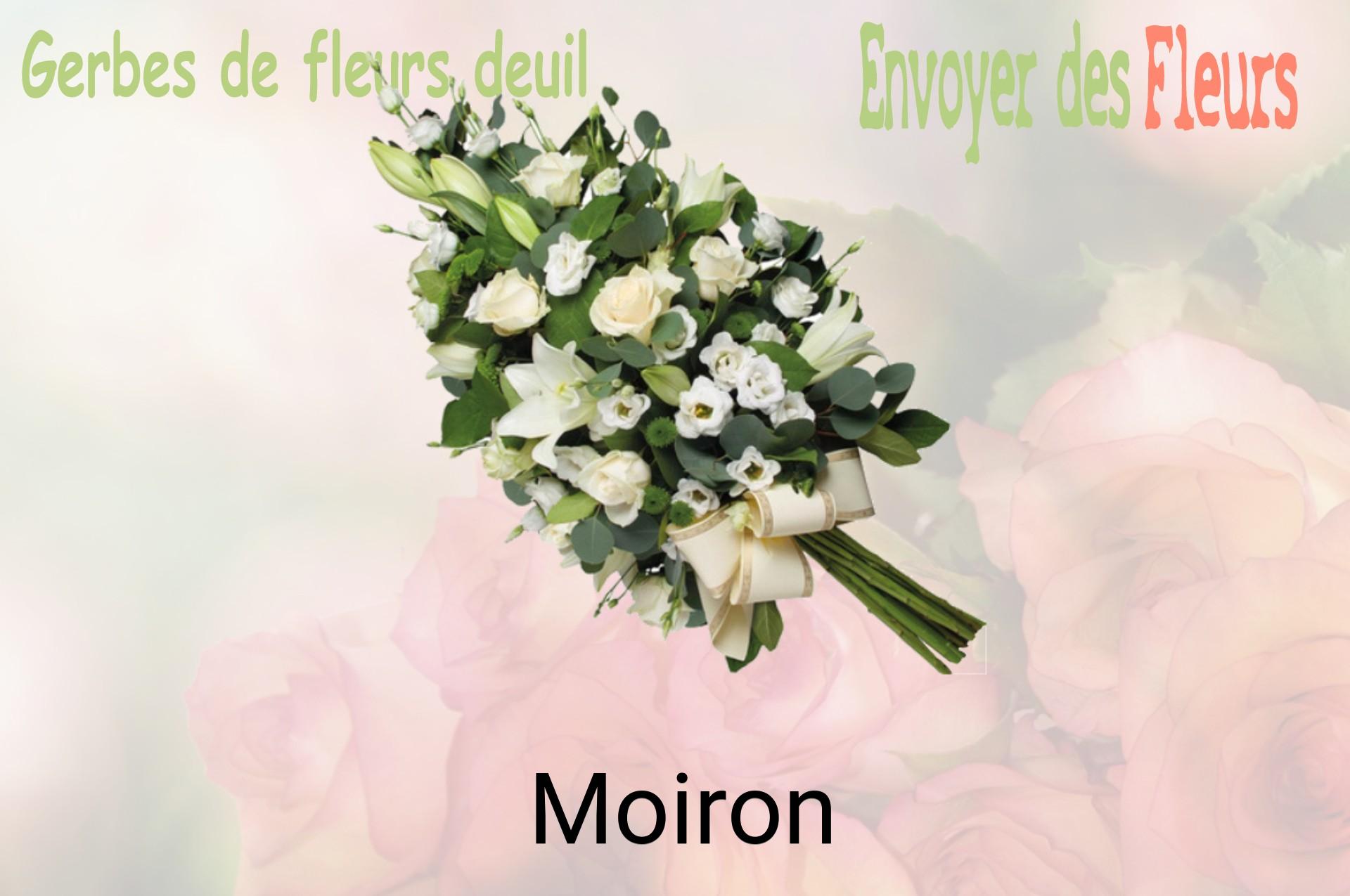 Gerbe de fleurs de deuil livrée à Moiron
